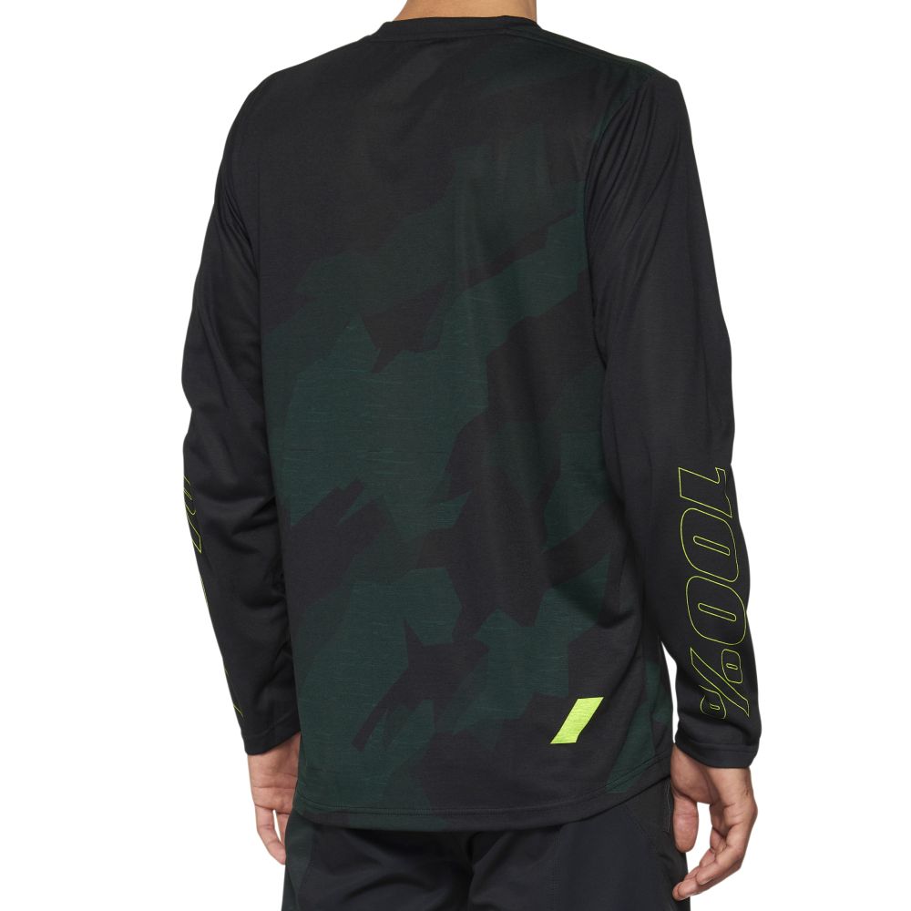 100% AIRMATIC LE Long Sleeve Jersey Black Camo 40019