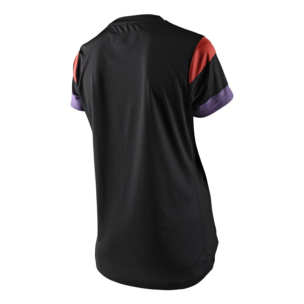 TROY LEE DESIGNS WOMENS LILIUM SS JERSEY, RUGBY, BLACK 35752700