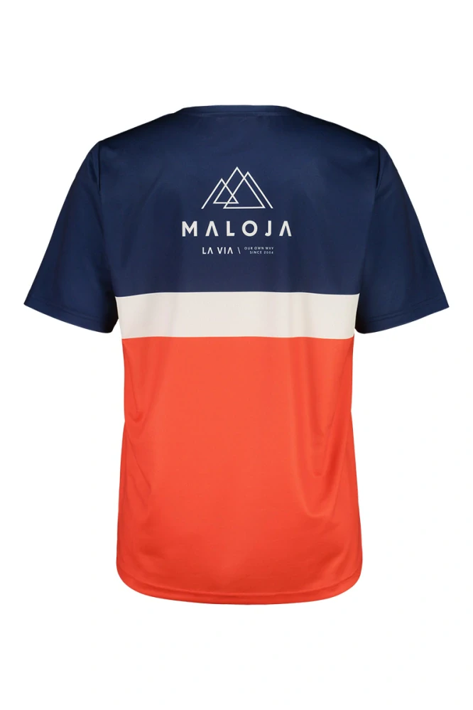 Maloja Tričko BarettiM. Multi_coral red mult 39235-1-1110