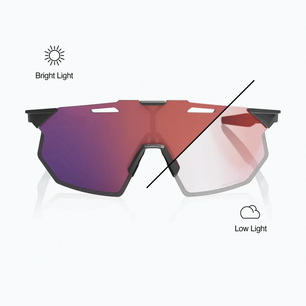 100% HYPERCRAFT SQ Gloss Light Grey - Rose Gold Mirror Photochromic Lens 60001-10008