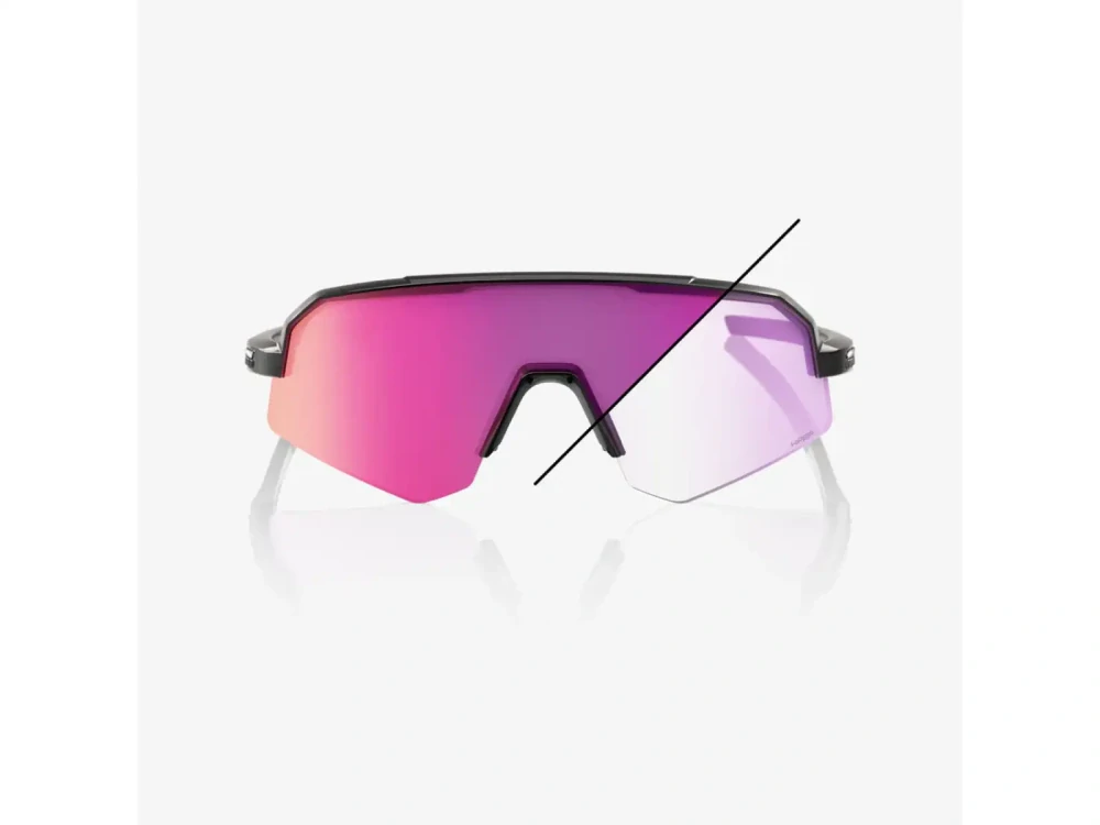 100% SLENDALE SL - Gloss Black - Photochromic Purple Mirror 60065-00001