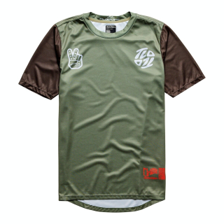 TLD DĚTSKÝ DRES S KRÁTKYM RUKÁVEM FLOWLINE FLIPPED OLIVE (36447901)