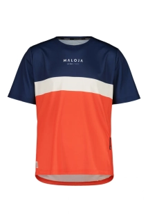 Maloja Tričko BarettiM. Multi_coral red mult 39235-1-1110