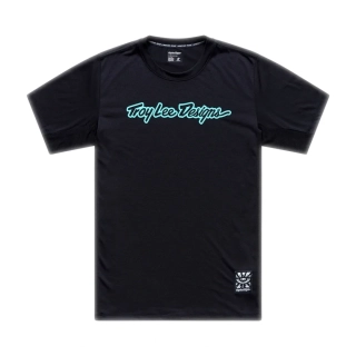 TLD PÁNSKÝ DRES S KRÁTKÝM RUKÁVEM SKYLINE RIDE TEE SIGNATURE BLACK / REAL TEAL (38207202)