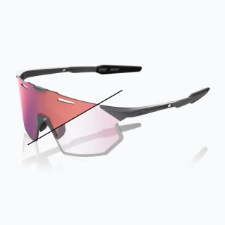 100% HYPERCRAFT SQ Gloss Light Grey - Rose Gold Mirror Photochromic Lens 60001-10008