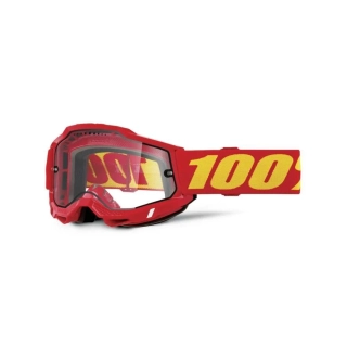100% ACCURI 2 ENDURO MTB Goggle Red - Clear Lens 50016-00010